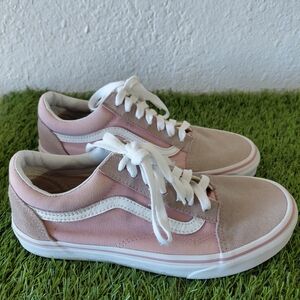 Vans Women's Blush and White Sneakers